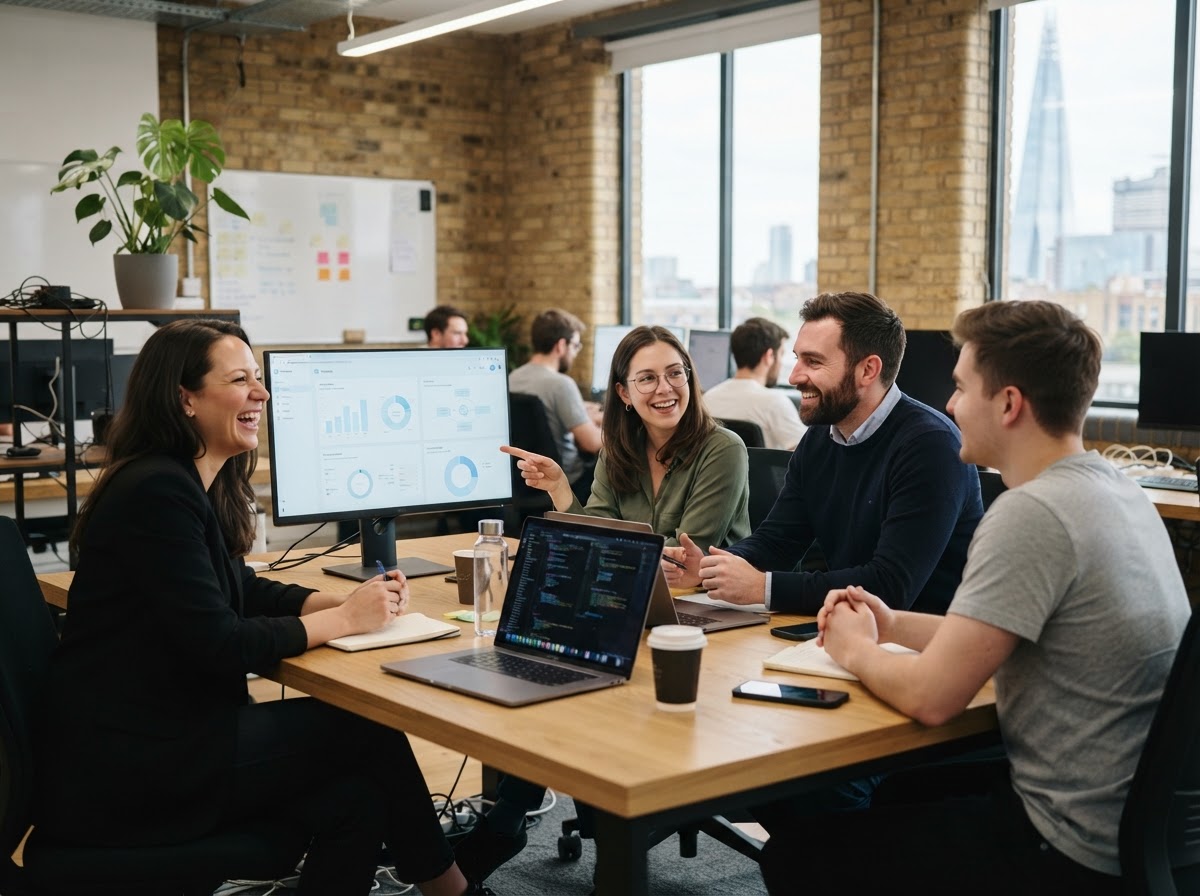Zyphorix team reviewing predictive analytics data